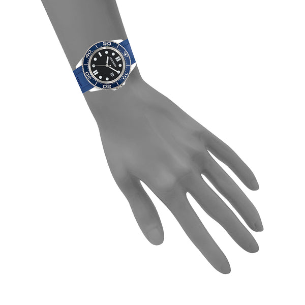 RUBBERIZED ENAMEL CASE WATCH BLUE